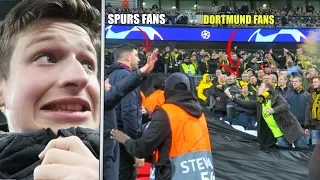 BORUSSIA DORTMUND FANS RUN OVER TO SPURS END | BVB vs Spurs - Heung min son (손흥민 / 孫興慜) GOAL!