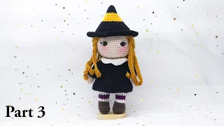 ESME THE WITCH | PART 3 | HEAD, HAIR | MAKING CROCHET DOLL | AMIGURUMI TUTORIAL