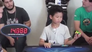 7-Year-Old Solves Rubik's Cube in 27 Seconds...WITH ONE HAND