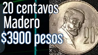 Moneda  de 20 centavos Madero muy Valiosa!