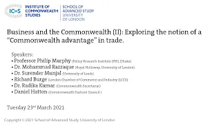 Business and the Commonwealth (II): Exploring the notion of a “Commonwealth advantage” in trade