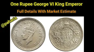 one rupee george vi coin value (1940 to 1945).