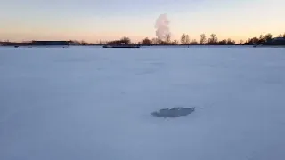 Озеро Ломпадь замёрзло. Lake Lompad is frozen.