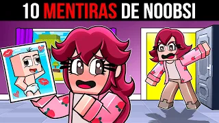 ¡10 MENTIRAS de NOOBSI!😳😭 Mi MAMÁ descubre MI SECRETO en Minecraft