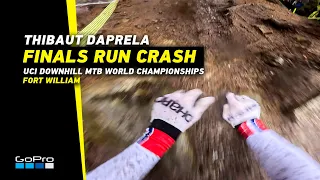 GoPro: CRASH for Thibaut Daprela Finals run in Fort William | 2023 UCI DHI MTB World Championships