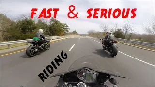 FAST & SERIOUS SPORTBIKE RIDING!!! ZX10r, RSV4, H2