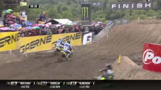 2017 MXGP of Indonesia MX2 Race 1 Jeremy Seewer & Hunter Lawrence Battle