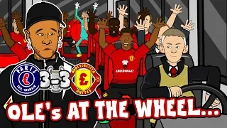 🤯3-3! PSG vs MAN UTD🤯 Ole's at the Wheel chant! (Champions League Parody Song Highlights 1-3)