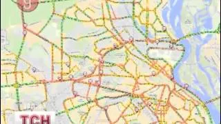 Первые осадки в Киеве вызвали транспортный коллапс