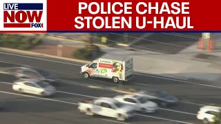 Police chase: Stolen U-Haul truck hits 80+ mph in Southern California | LiveNOW from FOX
