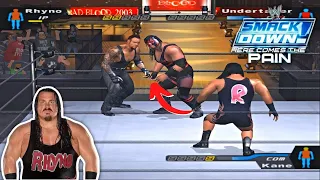 Rhyno VS Brothers of Destruction | 2 on 1 Handicap Match | Smackdown! Difficulty | HCTP | PCSX2