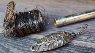 How to Grow a Copper Tree on a Fishing Spoon | fishing lure making