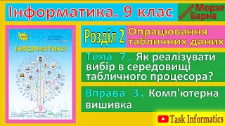 Тема 7. Вправа 3. Комп’ютерна вишивка | 9 клас | Морзе