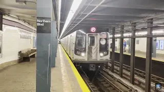 R160 E,F,R Local Trains At Northern Blvd