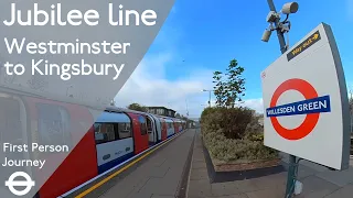 London Underground Jubilee line First Person Journey - Westminster to Kingsbury