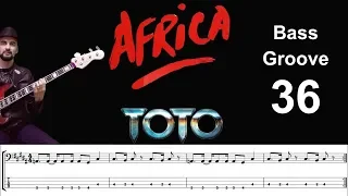 AFRICA (TOTO) How to Play Bass Groove Cover with Score & Tab Lesson