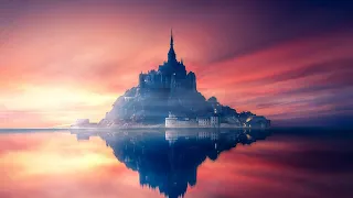 Аббатство Мон Сен Мішель Франція - Mont Saint Michel - Зйомка з дрона