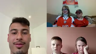 Gabriel martinelli spoke with some young carers from #Arsenal#martinelli#martnellispoke ||