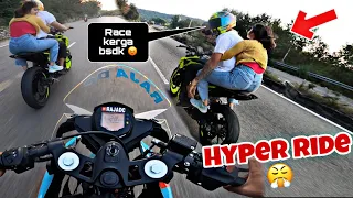 Hyper Ride 🥵 With Girl 😱 Rc 390 vs Duke 250 😳|| bomb ride ❤️