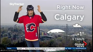 Calgary weatherman dresses up as Jaromir Jagr - mullet and all