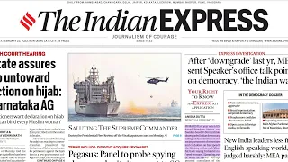 22nd February, 2022. The Indian Express Newspaper Analysis presented by Priyanka Ma'am (IRS).