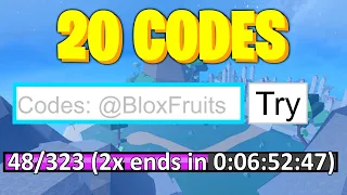ALL 20 codes in 2 minutes... (Blox Fruits) Updated 2023