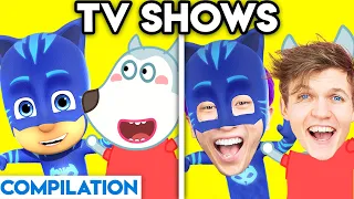 TV SHOWS WITH ZERO BUDGET! (PJ MASKS, WOLFOO, TEEN TITANS, BUBBLE GUPPIES, TOP WING, PUPPY DOG PALS)