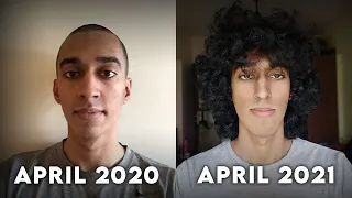 1 YEAR Hair Growth Time Lapse (2020-2021)