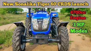 New Sonalika Tiger 60 CRDS 4x4 Full review | 4700cc engine | 48 speed creeper technology New launch