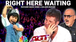 Baby filipino with golden voice make the judges shocked with song Right Here Waiting (Richard marx)