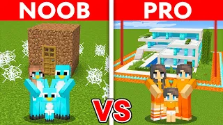 Minecraft: NOOB vs PRO: SAFEST SECURITY HOUSE BUILD CHALLENGE TO PROTECT MY FAMILY