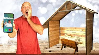 How to Build A Live Nativity Scene Manger Stable | DIY
