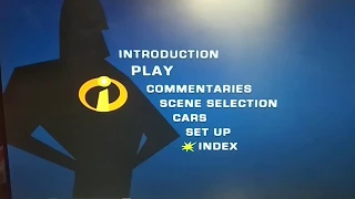 The Incredibles Disc 1 DVD Menu Walkthrough