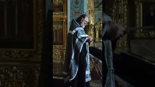 Чин прощения в Крестовоздвиженском храме.