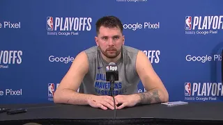 Luka gets spooked during Game 2 postgame interview