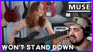 Muse 'Won't Stand Down' Bass Cover by Daisy Pepper | Musician Reaction