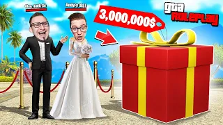 СВАДЕБНЫЙ ПОДАРОК АНДРЕЮ ЗА 3.000.000$! РАНДОМ ВЫБИРАЕТ СЮРПРИЗ! (GTA 5 RP)