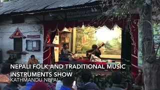 Nepali folk and traditional music instrument and song show in Kathmandu, Nepal