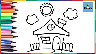 House 🏠 Drawing, Painting, Coloring ✏🎨 for Kids and Toddlers