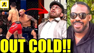 MMA Community react to Ilia Topuria BRUTALLY KNOCKING OUT Alex Volkanovski,UFC 298,Ian Garry,Dana