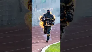 Fastest full body burn 100 m sprint without oxygen