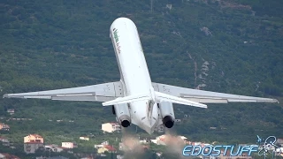 MD-82 Very Steep Takeoff from Split Airport!