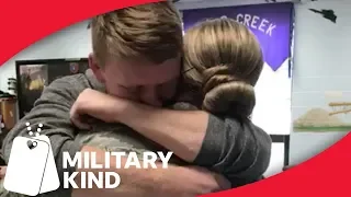 Brother jumps to welcome Airman sister home
