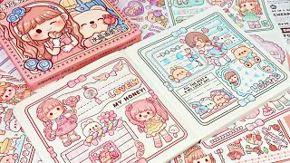 stickers journaling 💗💙cute kawaii sticker🌈 Immersive ASMR bullet journal | Ep.90