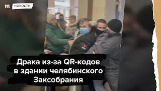 В Челябинске противники QR-кодов подрались с охраной Заксобрания