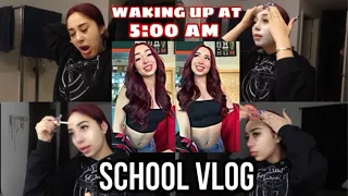 waking up at 5AM to get ready for school+ High school vlog