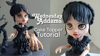 Wednesday Addams Fondant Cake Topper Tutorial