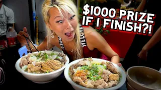 $1000 PRIZE IF I CAN EAT ALL THIS?! INSANE 12LB CHALLENGE IN VIETNAM!! #RainaisCrazy