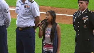 OAK@HOU: Young Astros fan sings God Bless America
