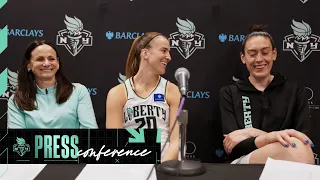 Sandy Brondello, Sabrina Ionescu, and Breanna Stewart Press Conference | Liberty vs. Fever